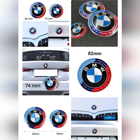BMW hood and trunk bonnet badge emblems 2 Pins On Back - Picture 1 of 2